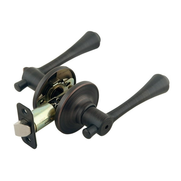 Design House Ironwood Privacy Universal Interior Bed and Bath Door Lever, Brushed Bronze