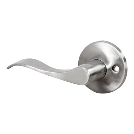 Satin Nickel Left-Hand Dummy Door Lever Flush Mount, Closet and French Door Applications