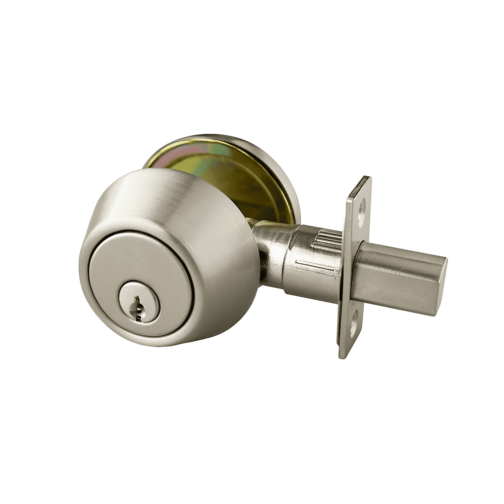 Design House Single Cylinder Satin Nickel 6-Way Universal Deadbolt with ...