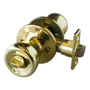 Design House 728311 Terrace 6-Way Universal Privacy Bed and Bath Door Knob Polished Brass