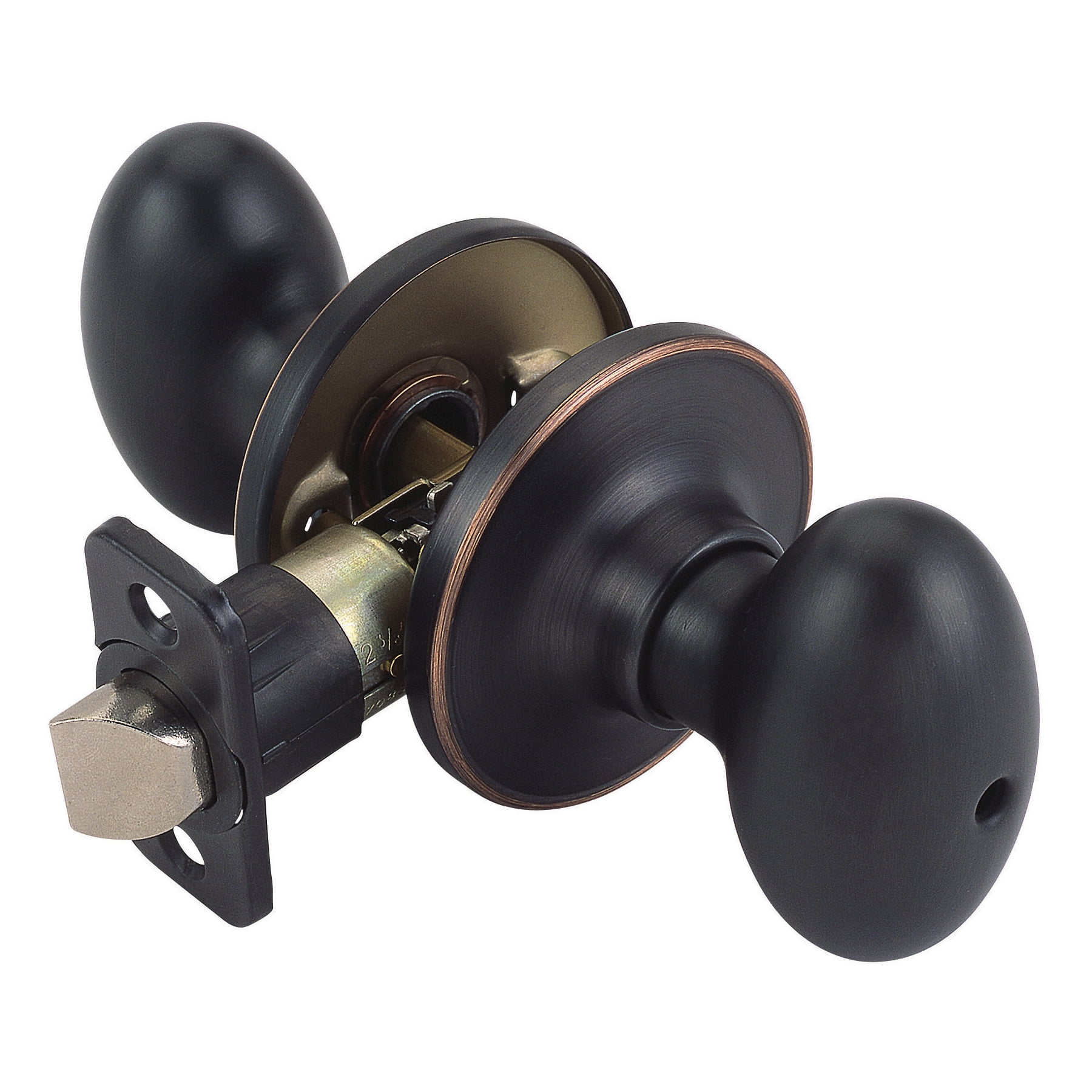 Design House Egg Privacy 6-Way Adjustable Latch Door Knob, Oil Rubbed Bronze
