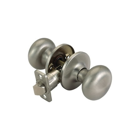 Design House Cambridge 6-Way Latch Universal Interior Passage Door Knob, Satin Nickel