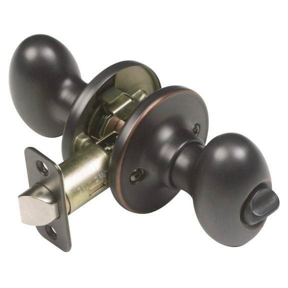 Design House 750588 Egg Privacy Bed and Bath Door Knob Oil Rubbed Bronze