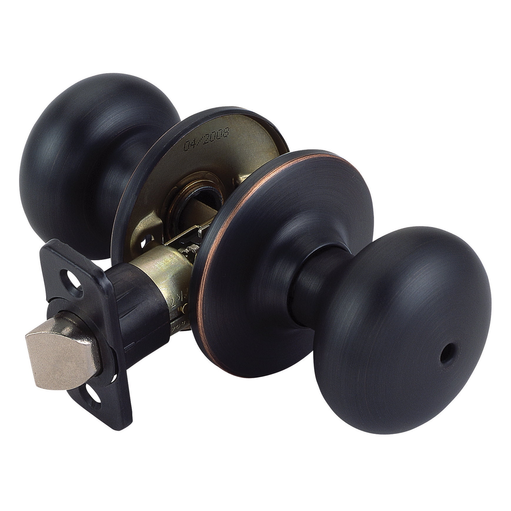 Design House Cambridge 6-Way Latch Universal Privacy Door Knob, Oil Rubbed Bronze