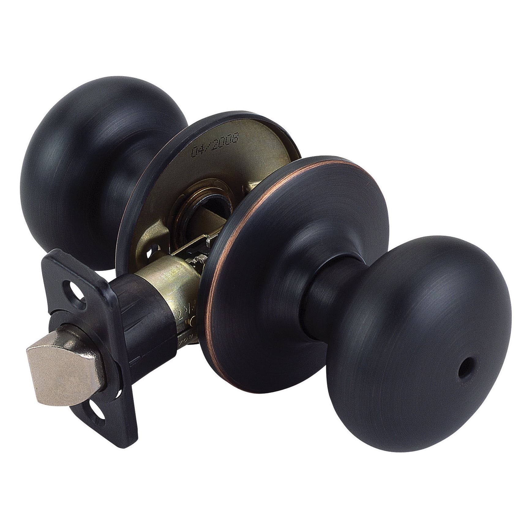 Design House Cambridge Universal 6-Way Privacy Bed and Bath Door Knob, Oil Rubbed Bronze