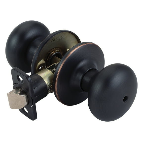 Design House Cambridge Universal 6-Way Privacy Bed and Bath Door Knob, Oil Rubbed Bronze