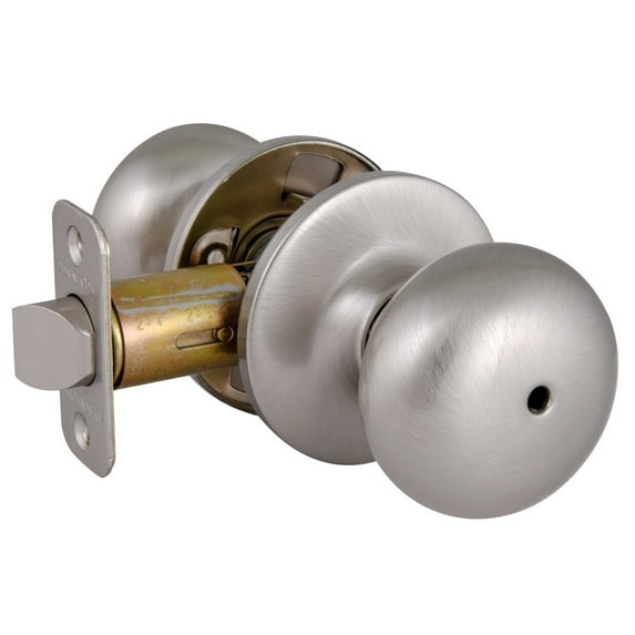 Design House Cambridge Privacy Single Bed and Bath Door Knob, Satin Nickel