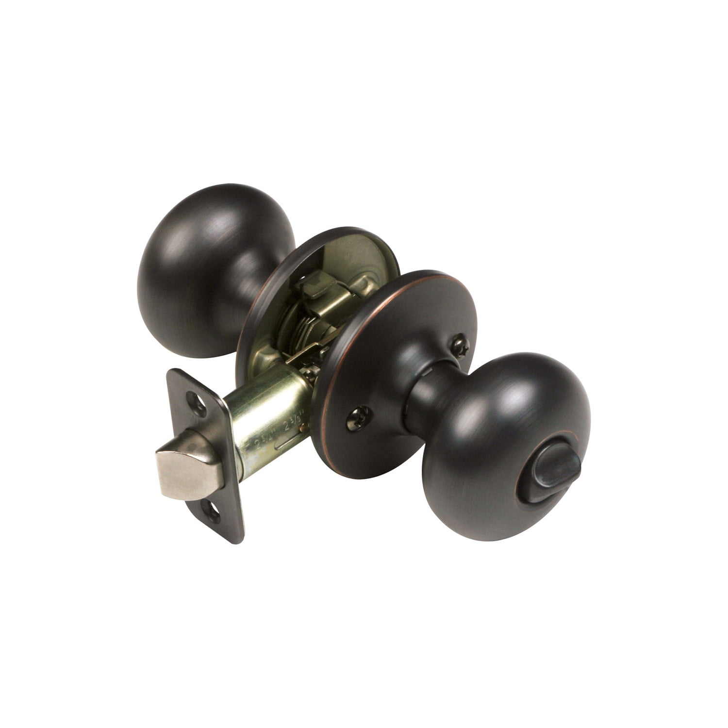 Design House Cambridge 2-Way Latch Privacy Door Knob, Oil Rubbed Bronze