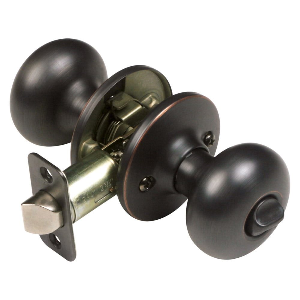 Design House Cambridge Privacy Single Bed and Bath Door Knob, Oil Rubbed Bronze