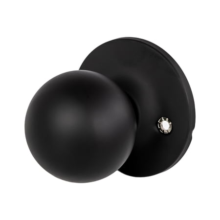 Ball Dummy Door Knob, Non-Turning Closet and French Door Knob in Matte Black