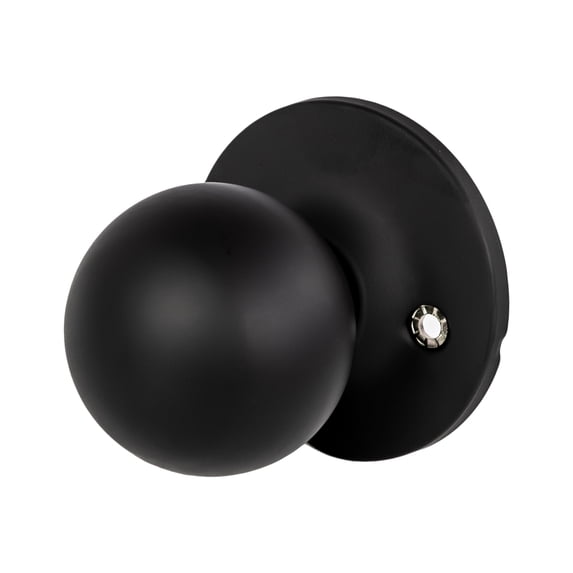 Ball Dummy Door Knob, Non-Turning Closet and French Door Knob in Matte Black