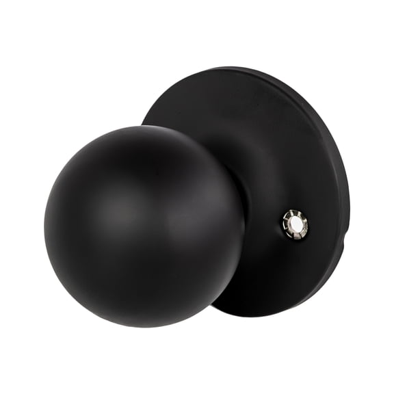 Ball Dummy Door Knob, Non-Turning Closet and French Door Knob in Matte Black