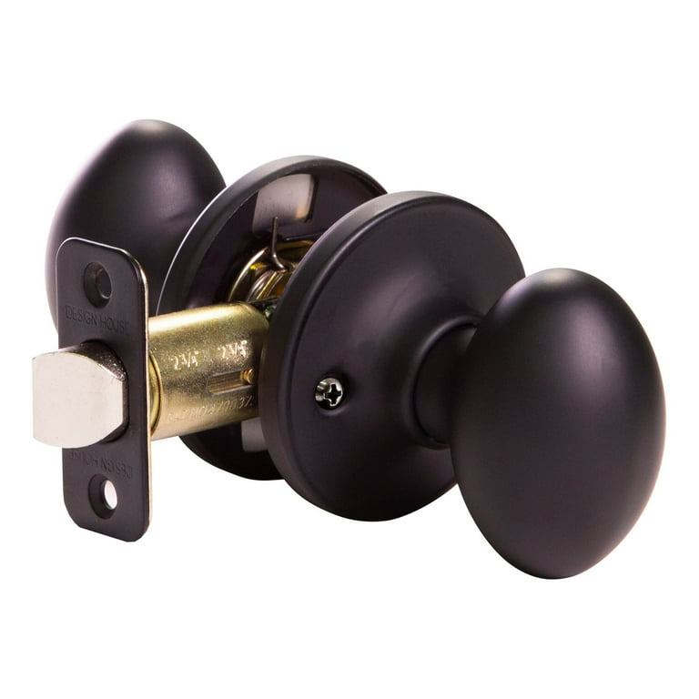 Egg Black Passage Hall/Closet Door Knob Egg Black Passage Hall/Closet Door Knob