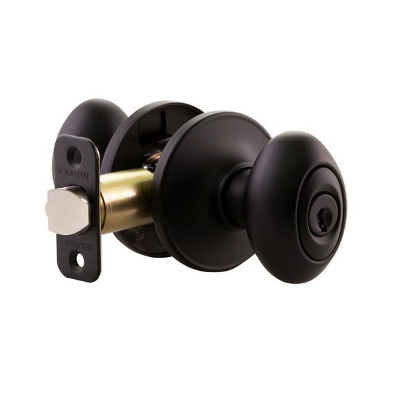 Design House 779199 Egg Keyed Entry Door Knob Matte Black