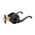 thumbnail image 1 of Design House Scroll Privacy 2-Way Bed and Bath Door Lever, Matte Black, 1 of 15