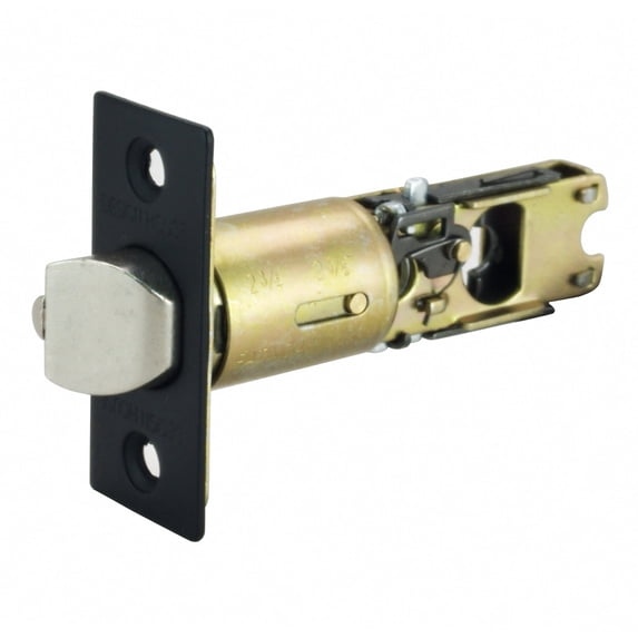 Matte Black 2-Way Square Corner Replacement Entry Latch, Adjustable Backset