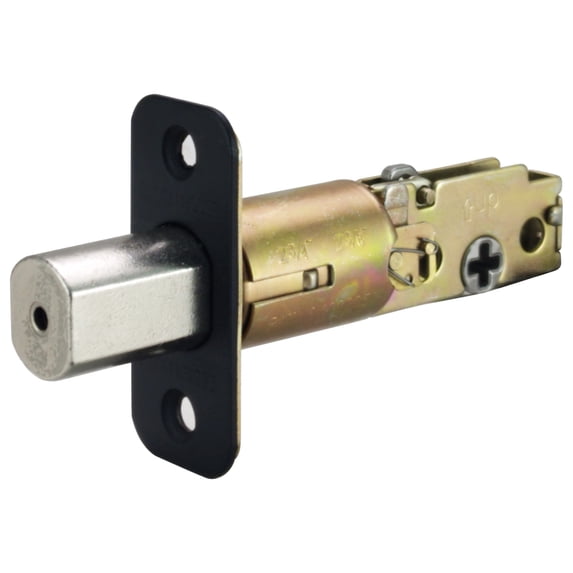 Design House 779306 2-Way Adjustable Round Corner Deadbolt Latch Matte Black