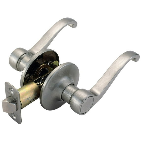 Design House Scroll Passage 2-Way Universal Hall and Closet Door Lever, Satin Nickel