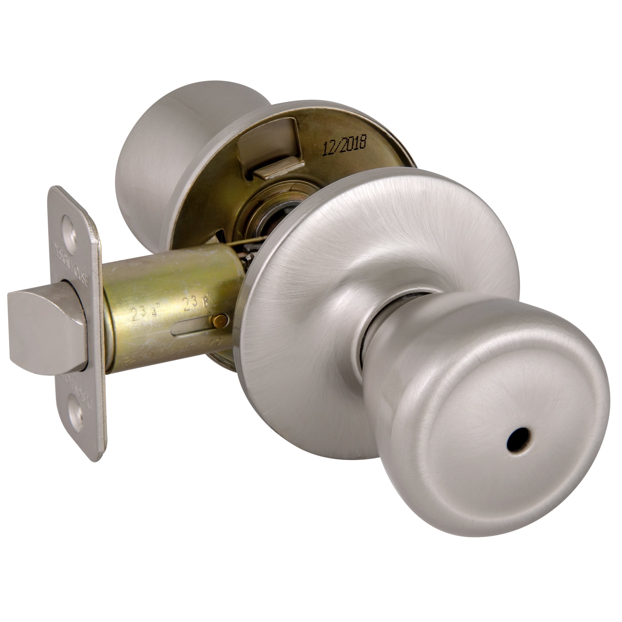Design House WM678190 Tulip Privacy Bed and Bath Door Knob Satin Nickel