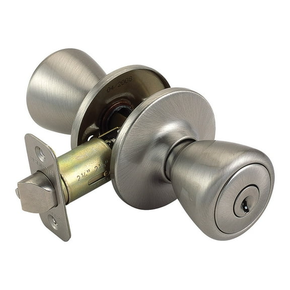 Design House Tulip Keyed Interior Entry Door Knob, Satin Nickel