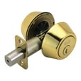thumbnail image 1 of Design House Pro Deadbolt Double 2-Way Cylinder Deadbolt with Latch, Polished Brass, 1 of 12