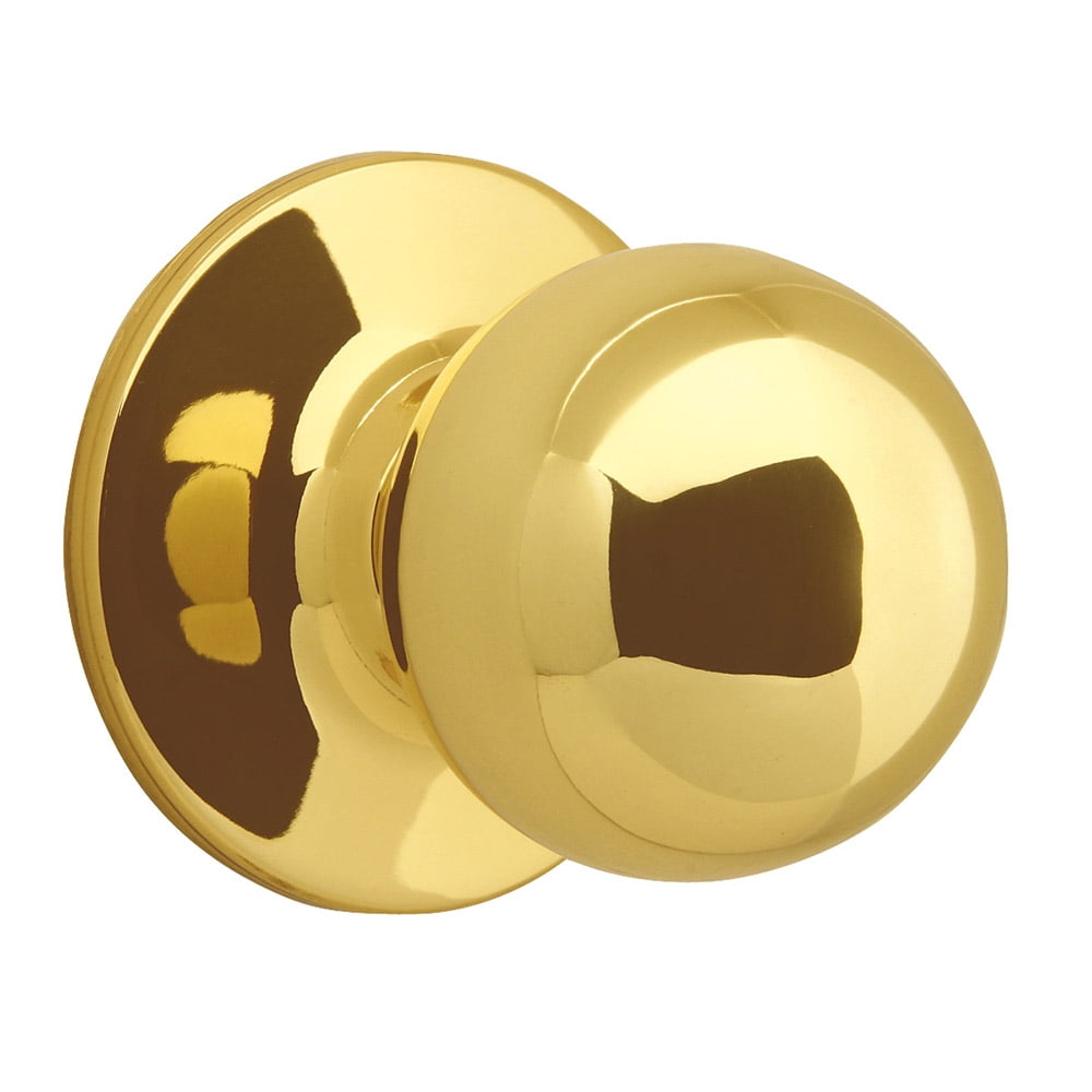 Design House 783191 Ball Dummy Door Knob Polished Brass