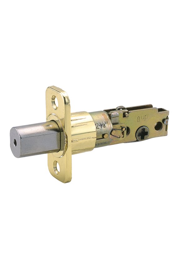 Pro Deadbolt Universal 6-Way Replacement Deadbolt Latch, Polished Brass