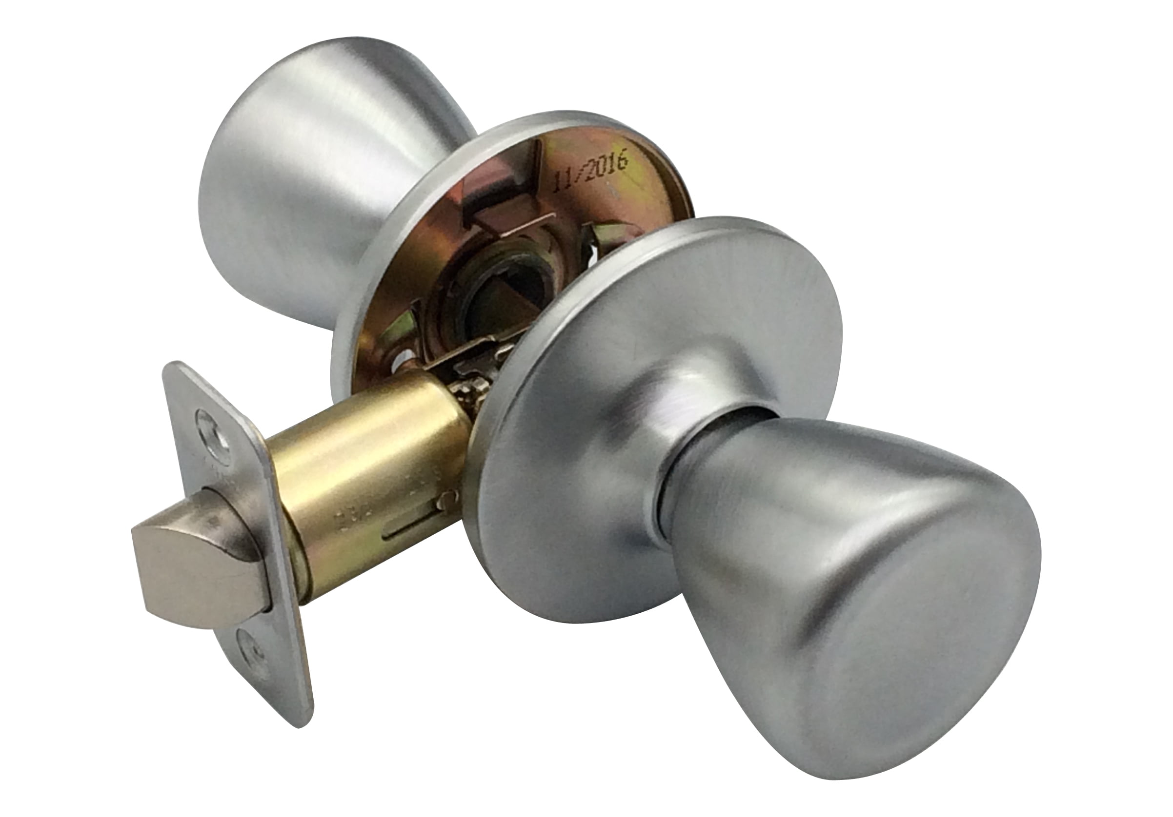 Design House Tulip Passage Door Knob - 2-Way Non-Locking, Polished Brass, Fits Most Interior Doors, ANSI Grade 3 - View #3
