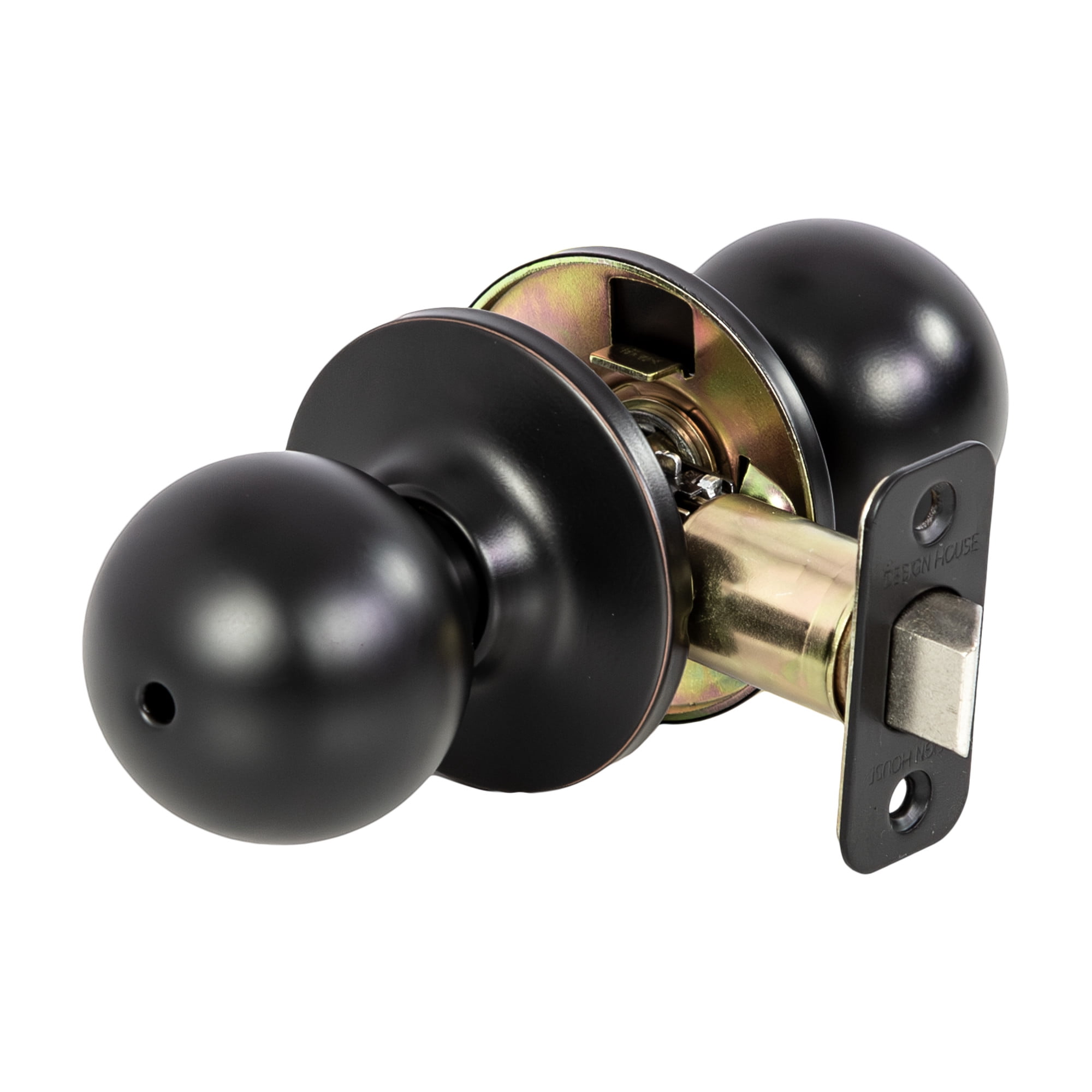 Ball Privacy Door Knob, Bed and Bath, Oil Rubbed Bronze Finish, Left or Right Hand