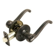 Design House Scroll Privacy 2-Way Bed and Bath Door Lever, Oil Rubbed Bronze