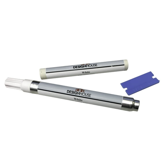 Design House Cabinet Paint Touch-Up Repair Kit for Kitchen or Bath Vanity, White