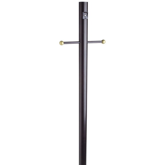 Design House  Black Lamp Post with Cross Arm and Photo Eye