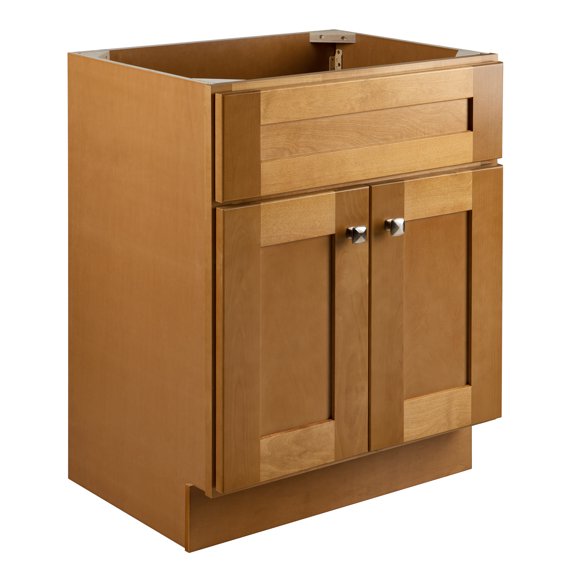 Design House Brookings 24" x 18" Ready to Assemble Solid Wood 2-Door Bath Vanity Cabinet, Sherwin Williams® White