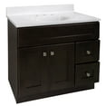 thumbnail image 1 of Design House Brookings 37-Inch Vanity in Espresso with Widespread White Top, Fully Assembled, 1 of 13