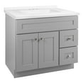 thumbnail image 1 of Design House Brookings 37-Inch Vanity in Gray with Modern Sink Top, Fully Assembled, 1 of 22