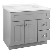 Design House Brookings 37-Inch Vanity in Gray with Modern Sink Top, Fully Assembled