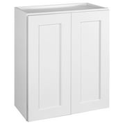 Design House Brookings Solid Wood Ready to Assemble Wall Kitchen Cabinet 30" x 12" x 36", Sherwin Williams  White