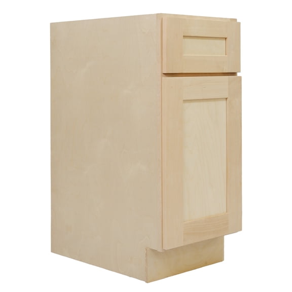 Design House Brookings Kitchen Base Cabinet, Unfinished Birch, 15"