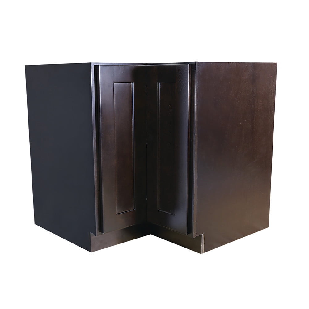 Design House Brookings 36" x 34.5" Solid Wood Ready to Assemble Lazy Susan Kitchen Cabinet, Espresso