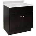 thumbnail image 1 of Design House Brookings Vanity in Espresso with Solid White Cultured Marble Top, Fully Assembled, 31-inch, 1 of 7