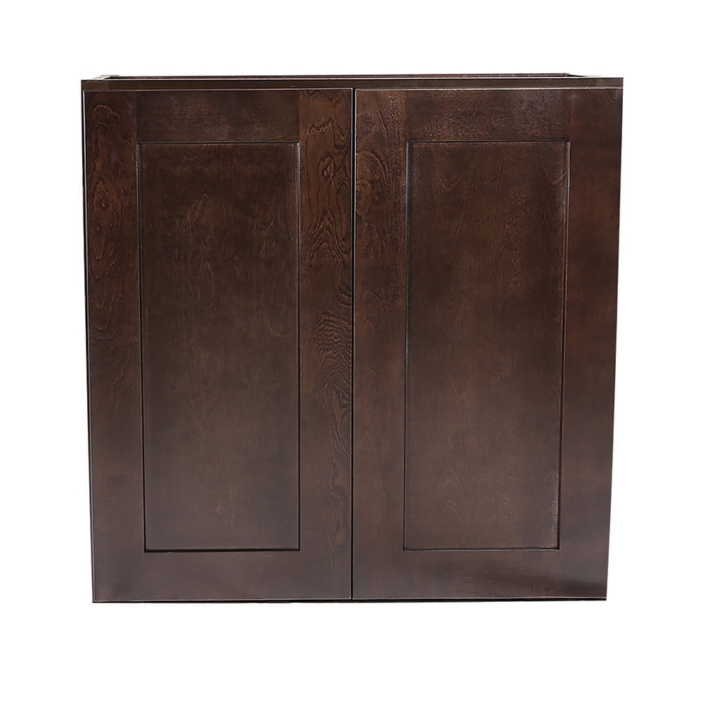 Design House Brookings Ready to Assemble Shaker Style Wall Kitchen Cabinet (24" x 36" x 12"), Espresso