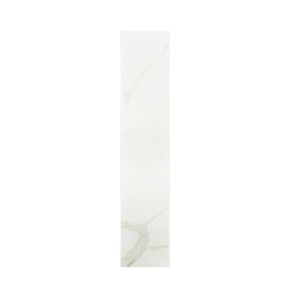 Design House Calesco Calacatta Quartz Bathroom Vanity Side Splash, White/Taupe/Gray