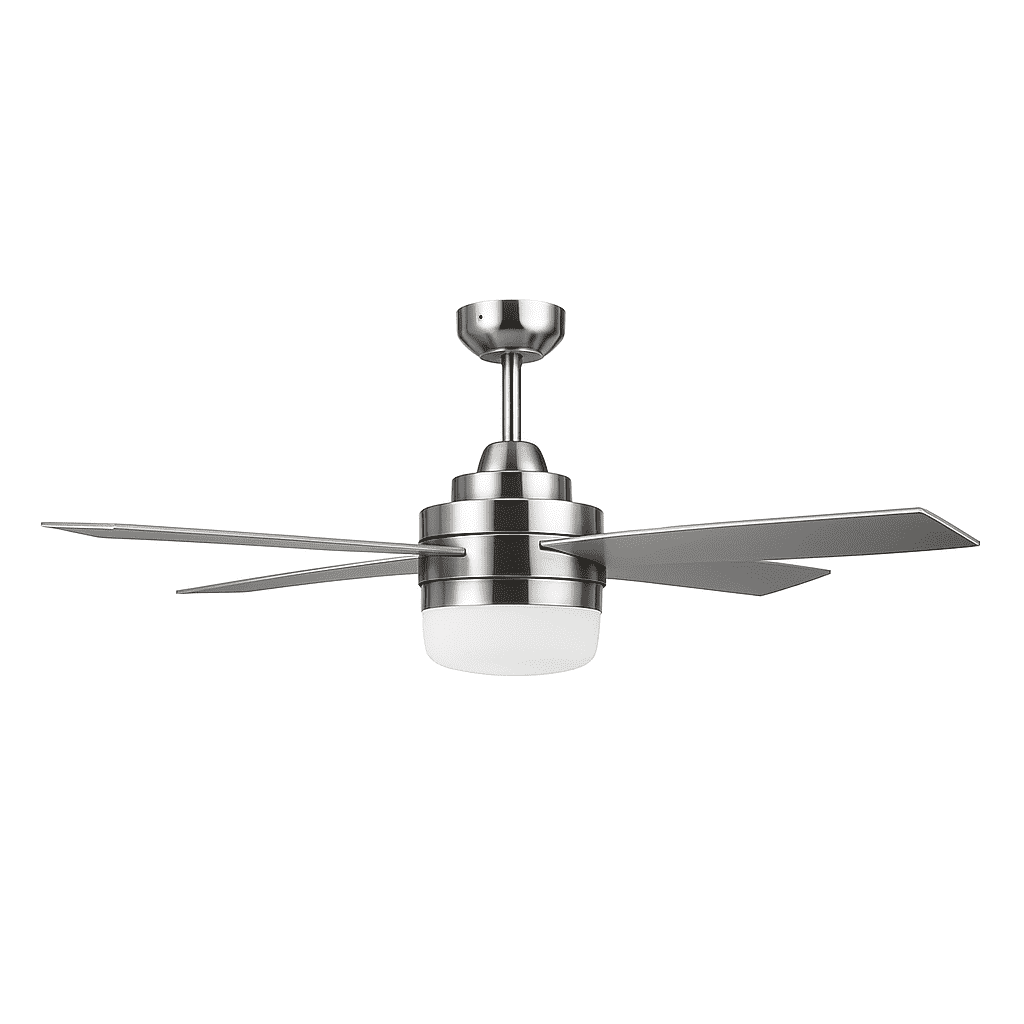 Design House Cali 52" Brushed Nickel Indoor Ceiling Fan with LED Kit, 4-Blades, and Remote Control