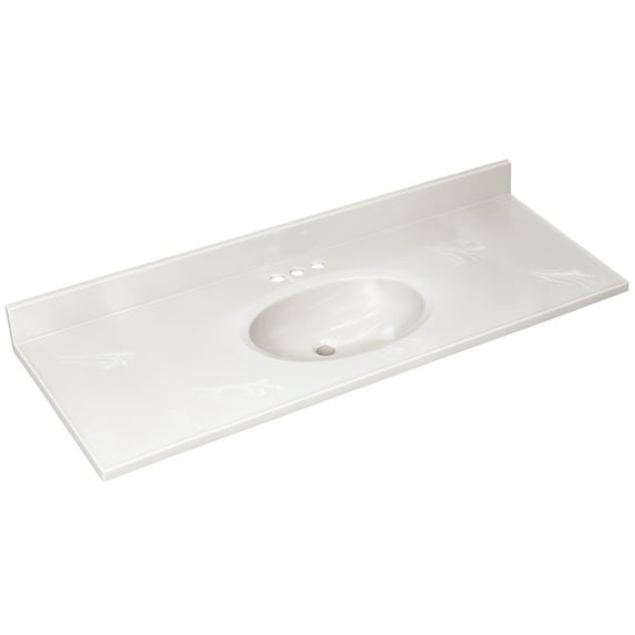 Design House Cultured Marble Vanity Top 49 Inch, White on White ?  , 550319