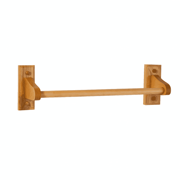 Design House Dalton 18" Wall Mounted Bathroom Towel Bar, Honey Oak