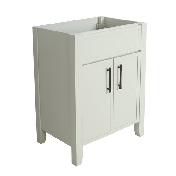 Design House Dawson 24 in. L x 18 in. D x 34 in. H Bathroom Vanity, 2 Doors, Sherwin-Williams® On the Rocks, Comfort Height, Fully Assembled 228403-OTR-FA