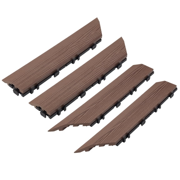 Design House Deck Tile Outside Corner Trim for Square Deck Tiles, 6 Square ft Russet Canyon, 4-Pack