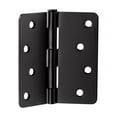 thumbnail image 1 of Design House 6-Pack 4" H x .25" Radius Butterfly Interior/Exterior Door Hinges, Matte Black, 1 of 12