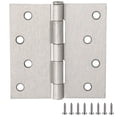 thumbnail image 1 of Design House 3-Pack 4" H x .125" Radius Square Interior/Exterior Door Hinges, Satin Nickel, 1 of 7