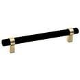 thumbnail image 1 of Design House Emery Modern Center-to-Center Cabinet Pulls, 5-pack, 5-1/16", Matte Black/Satin Gold, 1 of 17